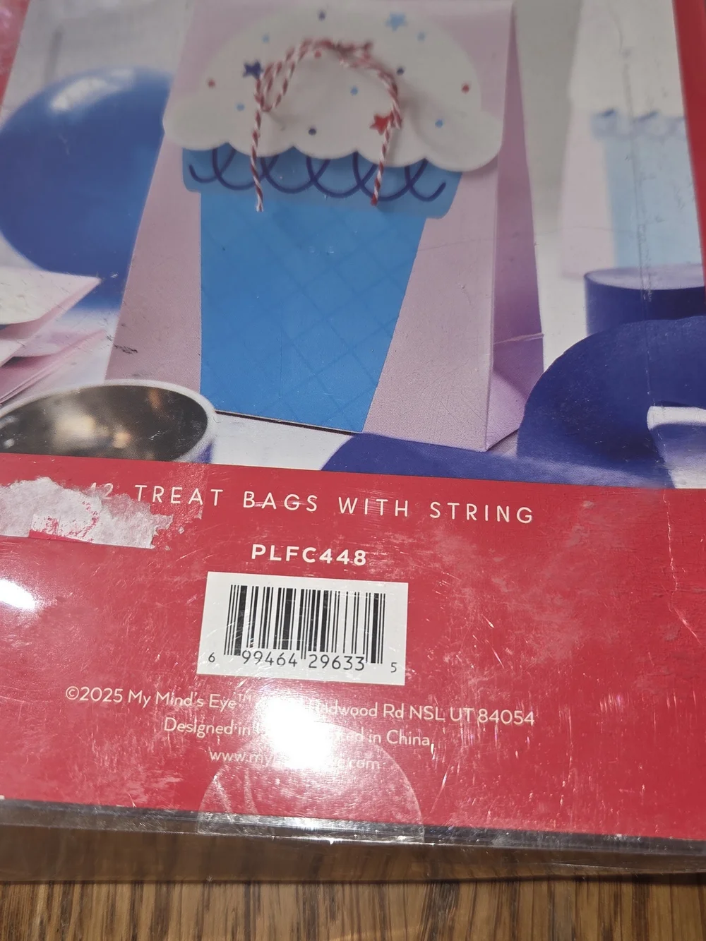 NIP, My Mind's Eye Pink/Blue Sweet Treat Party Treat Bags. 2 Pkgs, 24 Total. CP